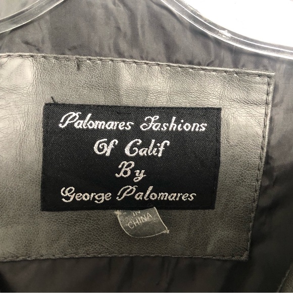 Leather looking grey short jacket size L - Picture 4 of 6